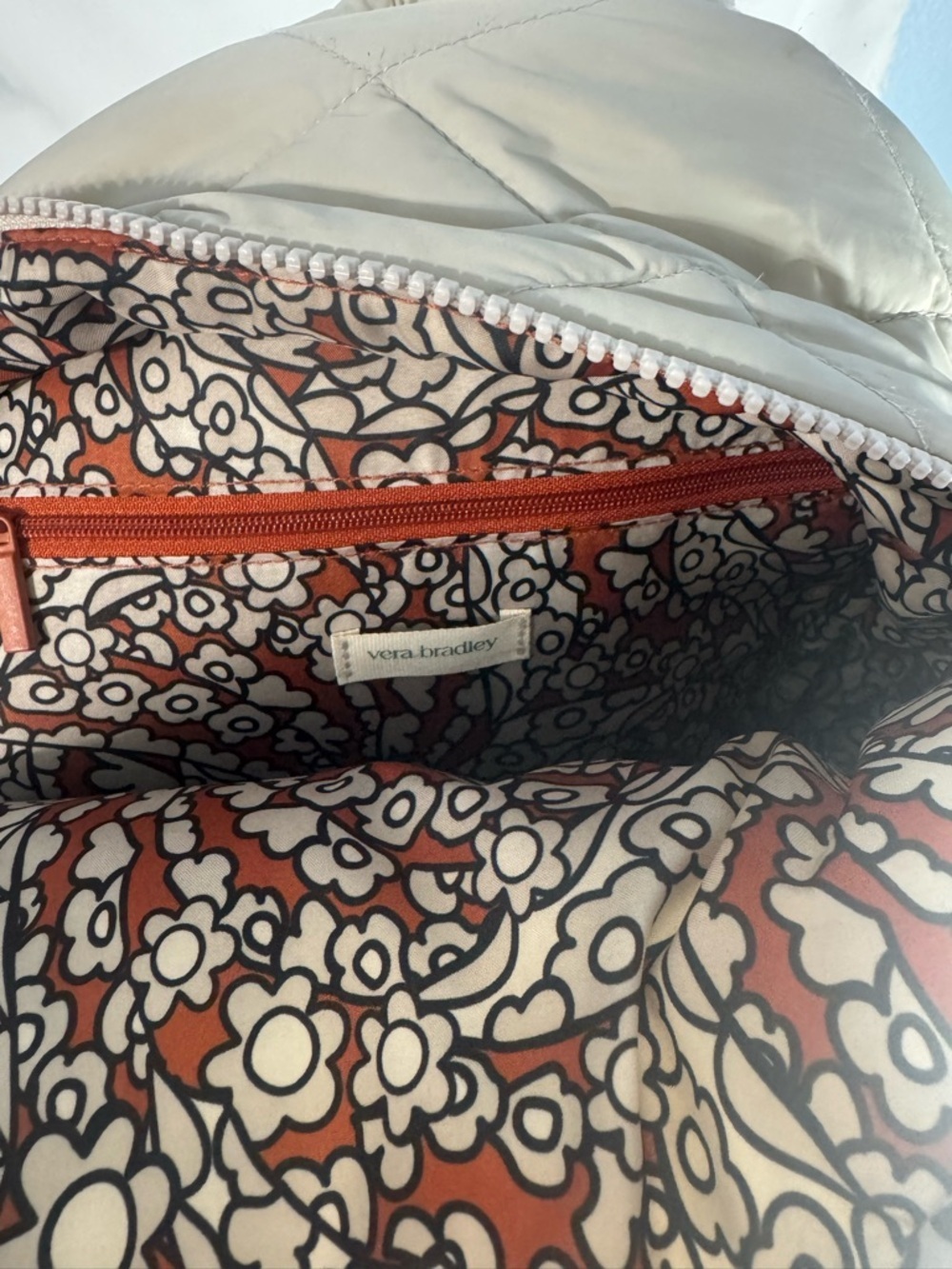 Vera Bradley Banbury Small Backpack Pumice Stone Pretty Wildflowers - Picture 15 of 16